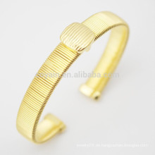 18K Gold überzogene Metallstulpe-Armband-Rohlinge gebildet in China